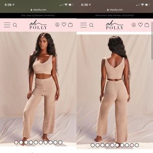 Let’s Stay In wide leg trousers in Sand